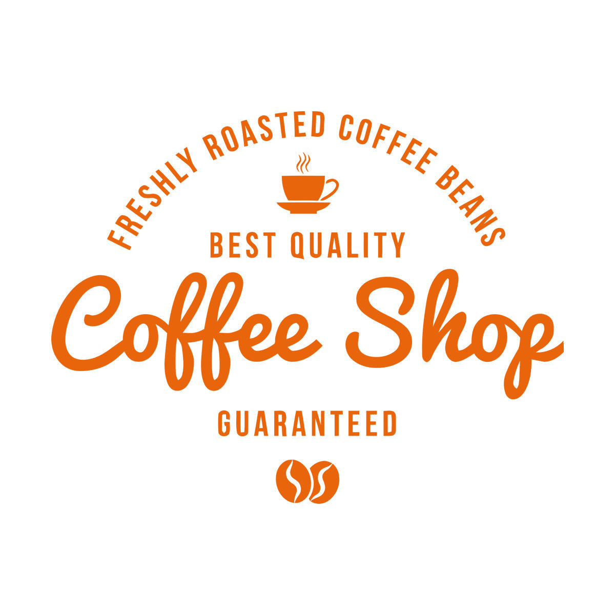 Lettering Decals Coffee House Logo Freshly Roasted Coffee Beans Car Body Decoration