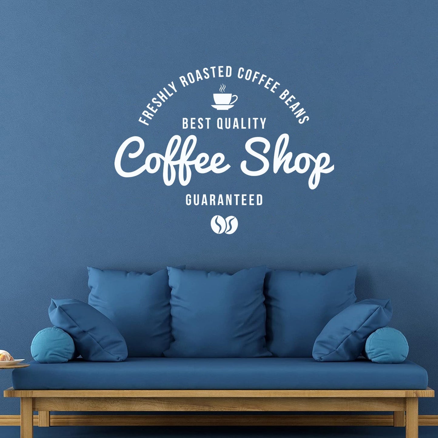 Lettering Decals Coffee House Logo Freshly Roasted Coffee Beans Car Body Decoration