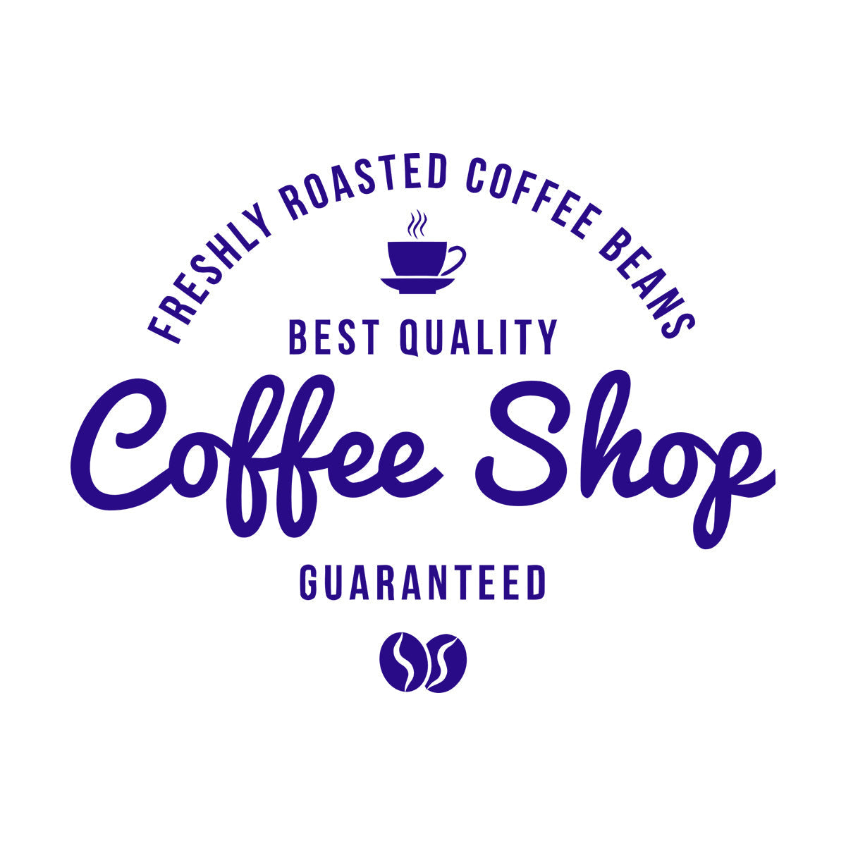 Lettering Decals Coffee House Logo Freshly Roasted Coffee Beans Car Body Decoration