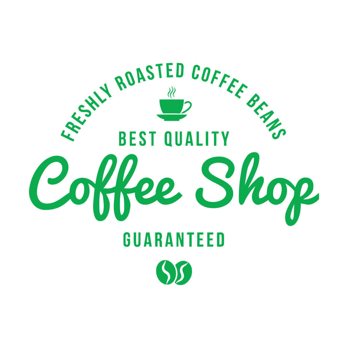 Lettering Decals Coffee House Logo Freshly Roasted Coffee Beans Car Body Decoration