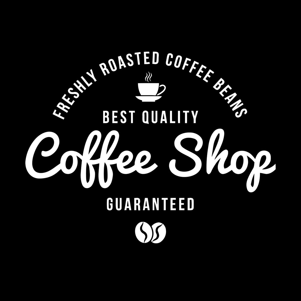 Lettering Decals Coffee House Logo Freshly Roasted Coffee Beans Car Body Decoration