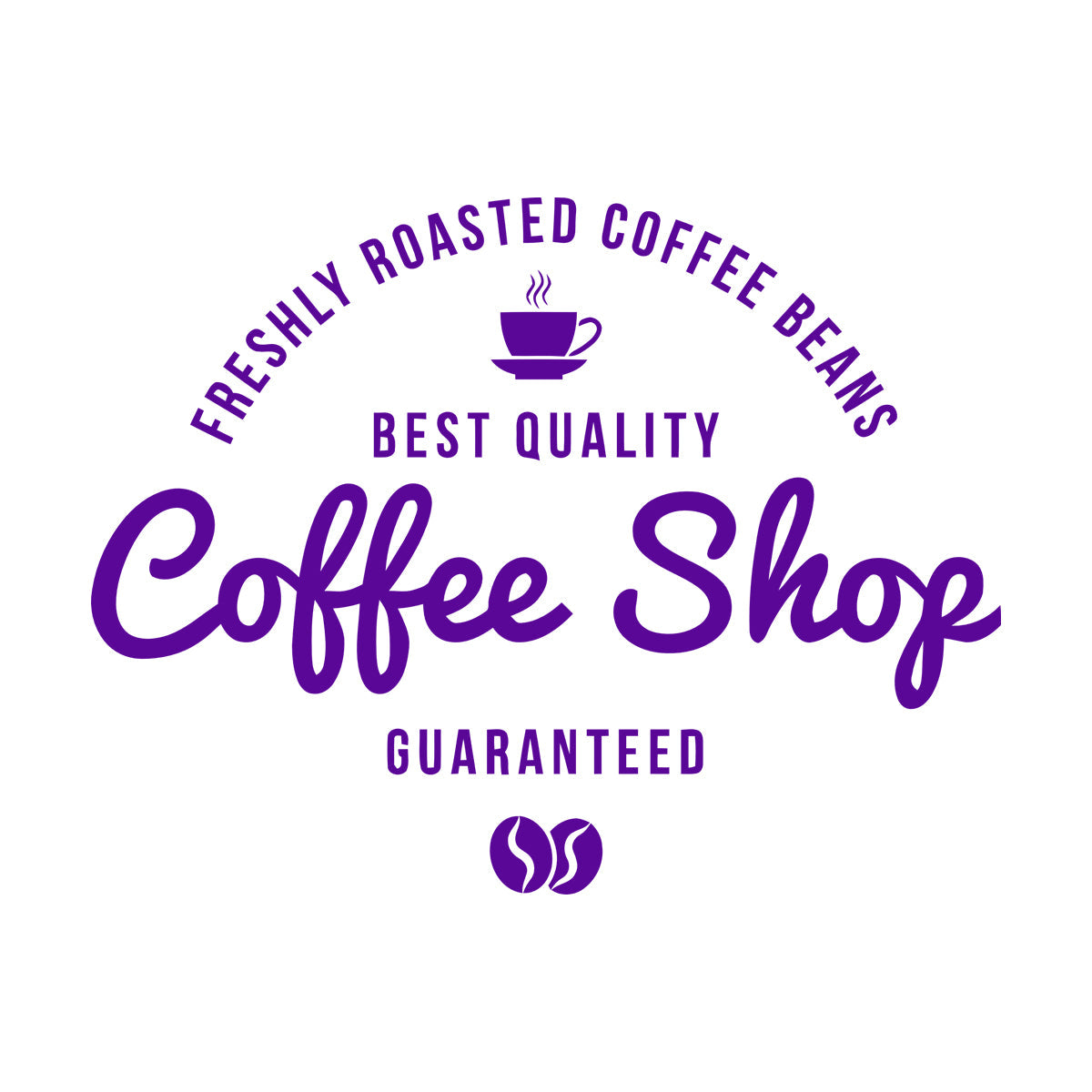Lettering Decals Coffee House Logo Freshly Roasted Coffee Beans Car Body Decoration
