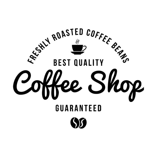 Lettering Decals Coffee House Logo Freshly Roasted Coffee Beans Car Body Decoration