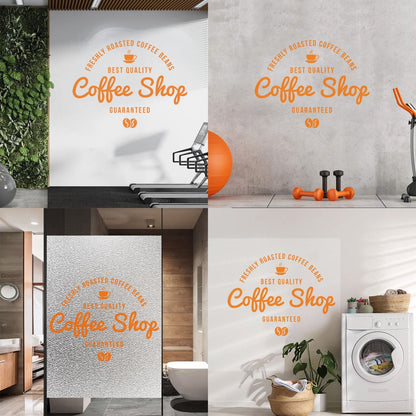 Lettering Decals Coffee House Logo Freshly Roasted Coffee Beans Car Body Decoration