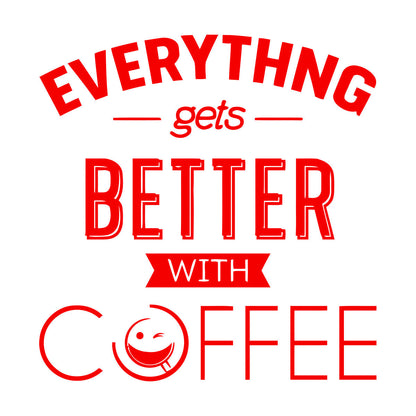 Wall Decals Paster Paper Coffee House Positive Quote Kitchen Dining Store Decoration