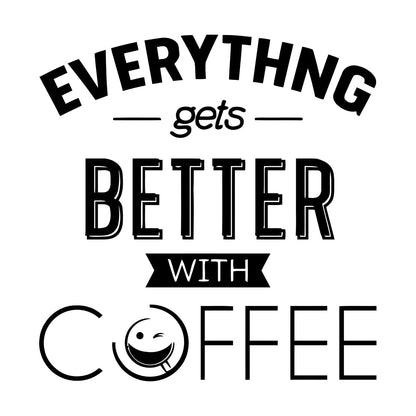 Wall Decals Paster Paper Coffee House Positive Quote Kitchen Dining Store Decoration