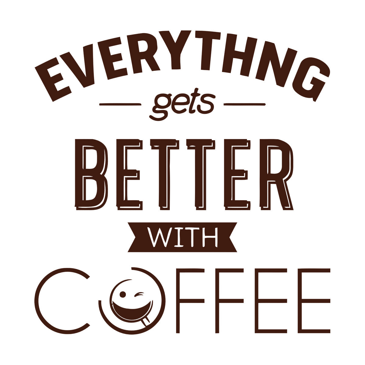 Wall Decals Paster Paper Coffee House Positive Quote Kitchen Dining Store Decoration