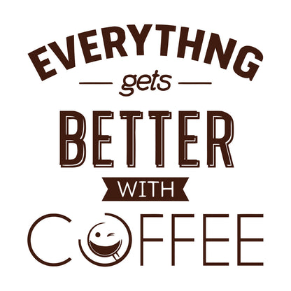 Wall Decals Paster Paper Coffee House Positive Quote Kitchen Dining Store Decoration