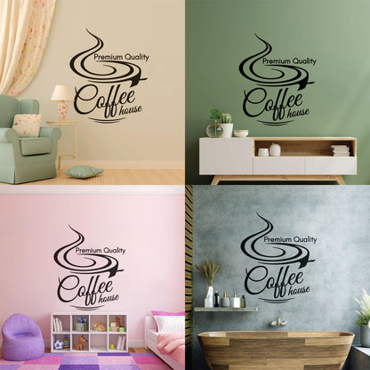 Vinyl Wall Stickers Coffee House Premium Quality Cups Cafe Tattoo Culture