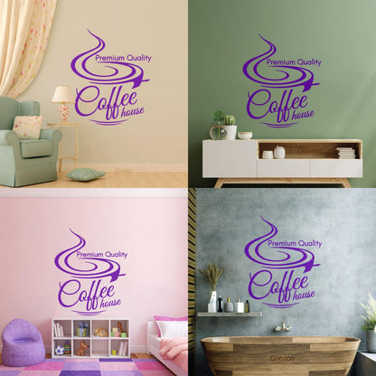 Vinyl Wall Stickers Coffee House Premium Quality Cups Cafe Tattoo Culture
