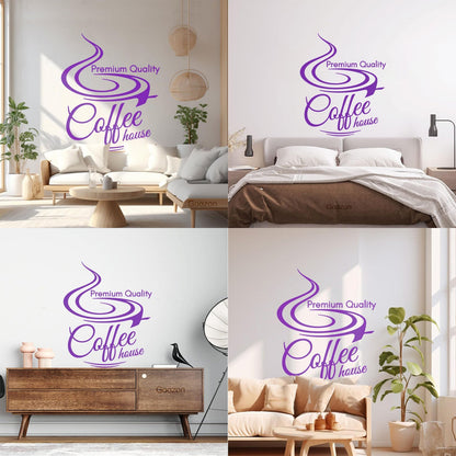 Vinyl Wall Stickers Coffee House Premium Quality Cups Cafe Tattoo Culture