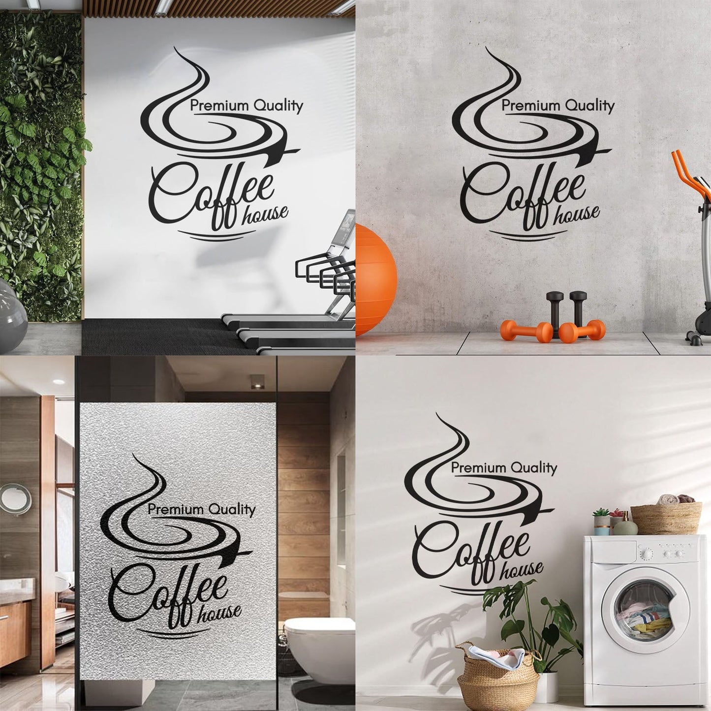 Vinyl Wall Stickers Coffee House Premium Quality Cups Cafe Tattoo Culture