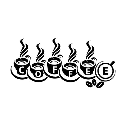 Wall Decals Coffee House Shop Cupsation Removable Without Leaving Glue