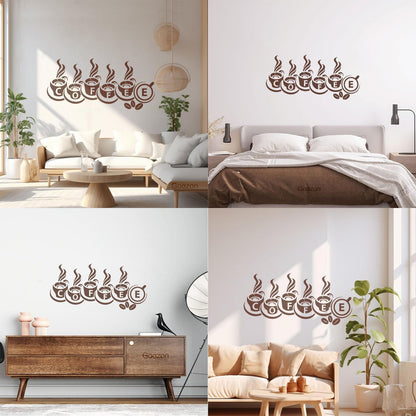 Wall Decals Coffee House Shop Cupsation Removable Without Leaving Glue