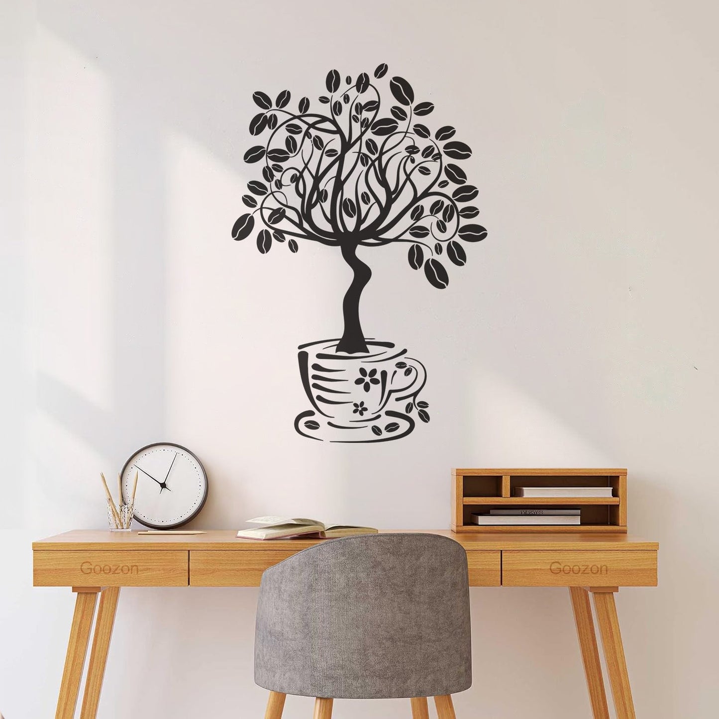 Vinyl Wall Decals Coffee House Tree Coffeeshop Self Adhesive
