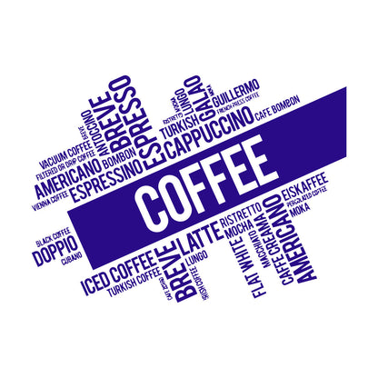 Mural And Wall Vinyl Decal Coffee House Words Cloud Kitchen Dining Multi Color Selection