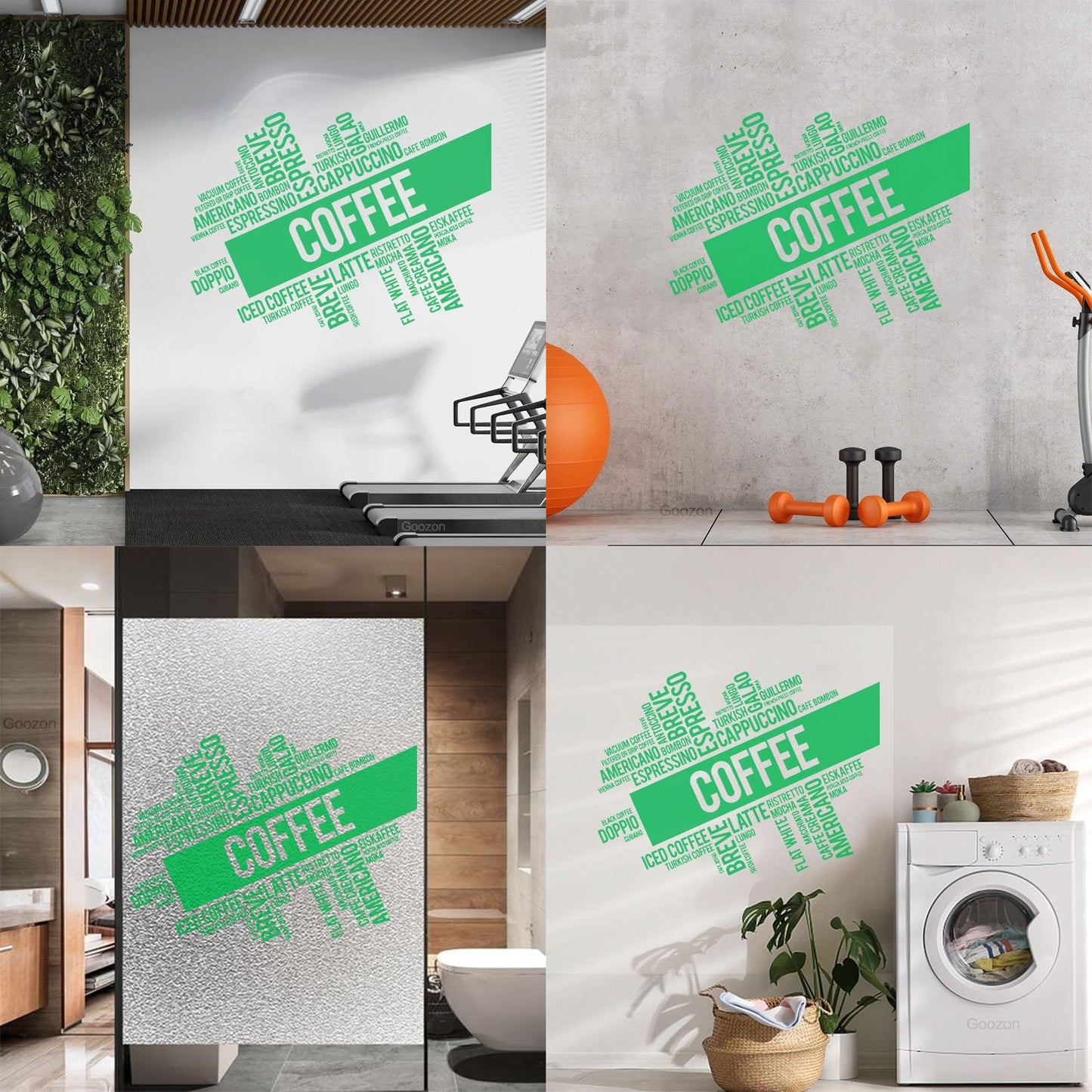Mural And Wall Vinyl Decal Coffee House Words Cloud Kitchen Dining Multi Color Selection
