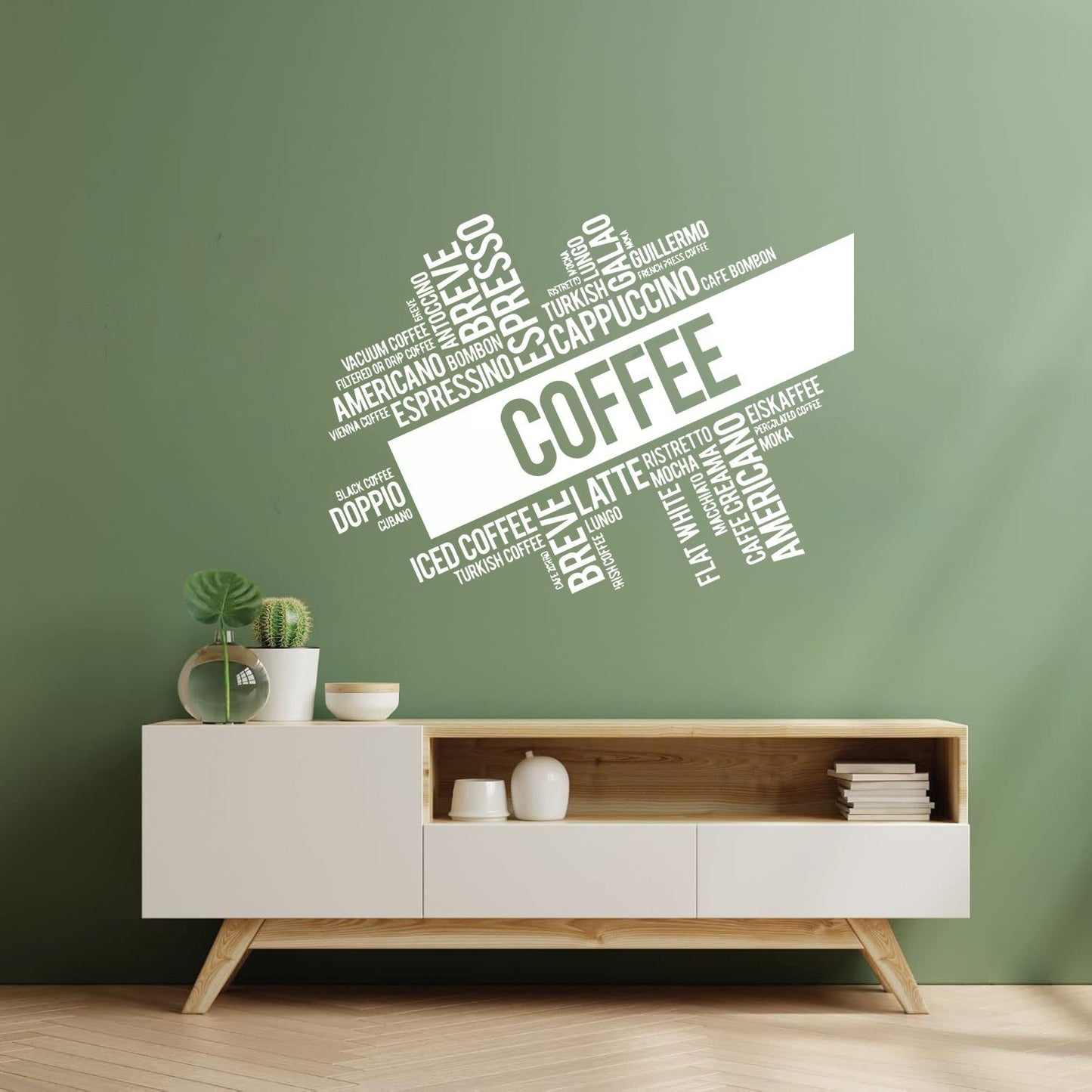 Mural And Wall Vinyl Decal Coffee House Words Cloud Kitchen Dining Multi Color Selection