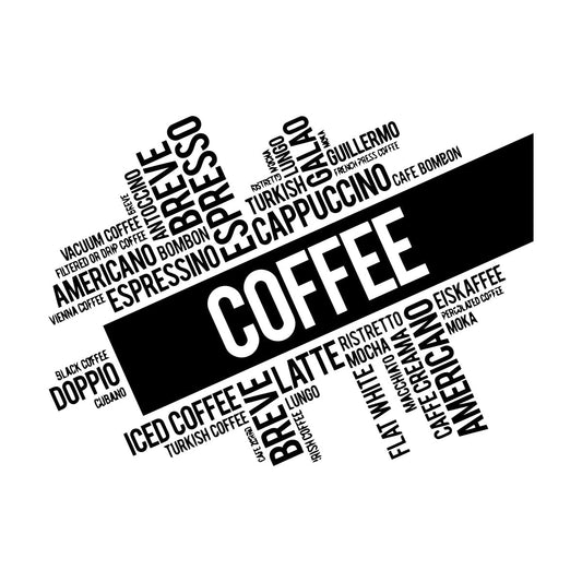 Mural And Wall Vinyl Decal Coffee House Words Cloud Kitchen Dining Multi Color Selection