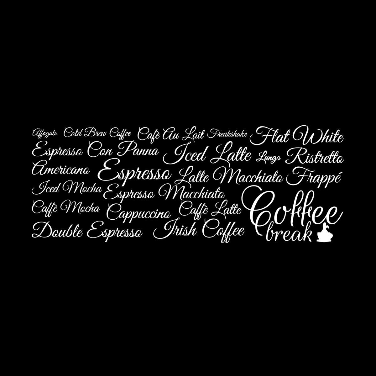 Wall Vinyl Sticker Decor Coffee Lover Break House Kitchen Words Easy Installation