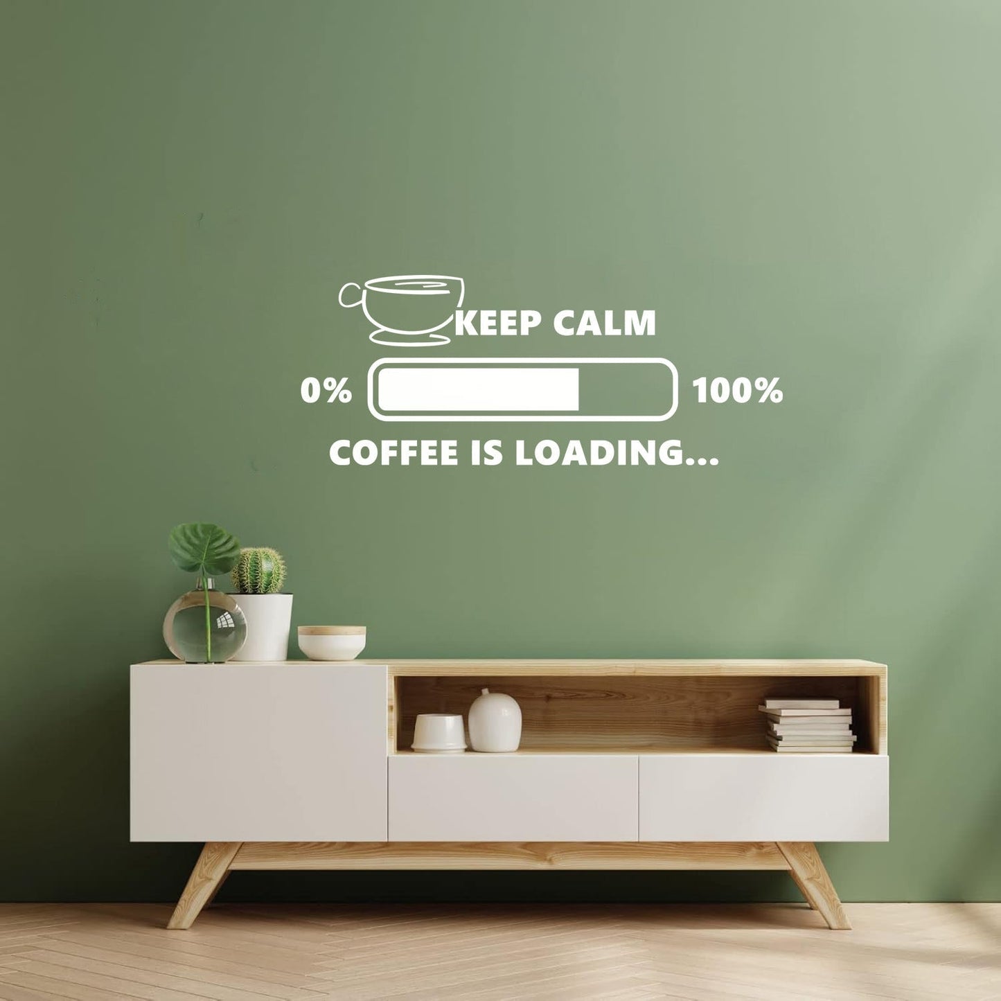 Fine Carving Stickers Coffee House Lover Loading Funny Cafe Break Room Art Mural Painting