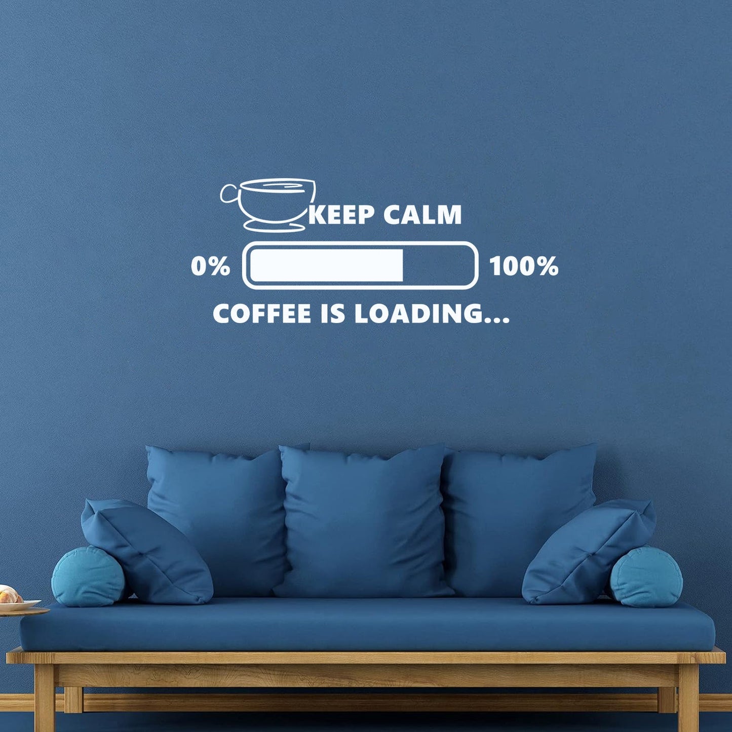 Fine Carving Stickers Coffee House Lover Loading Funny Cafe Break Room Art Mural Painting