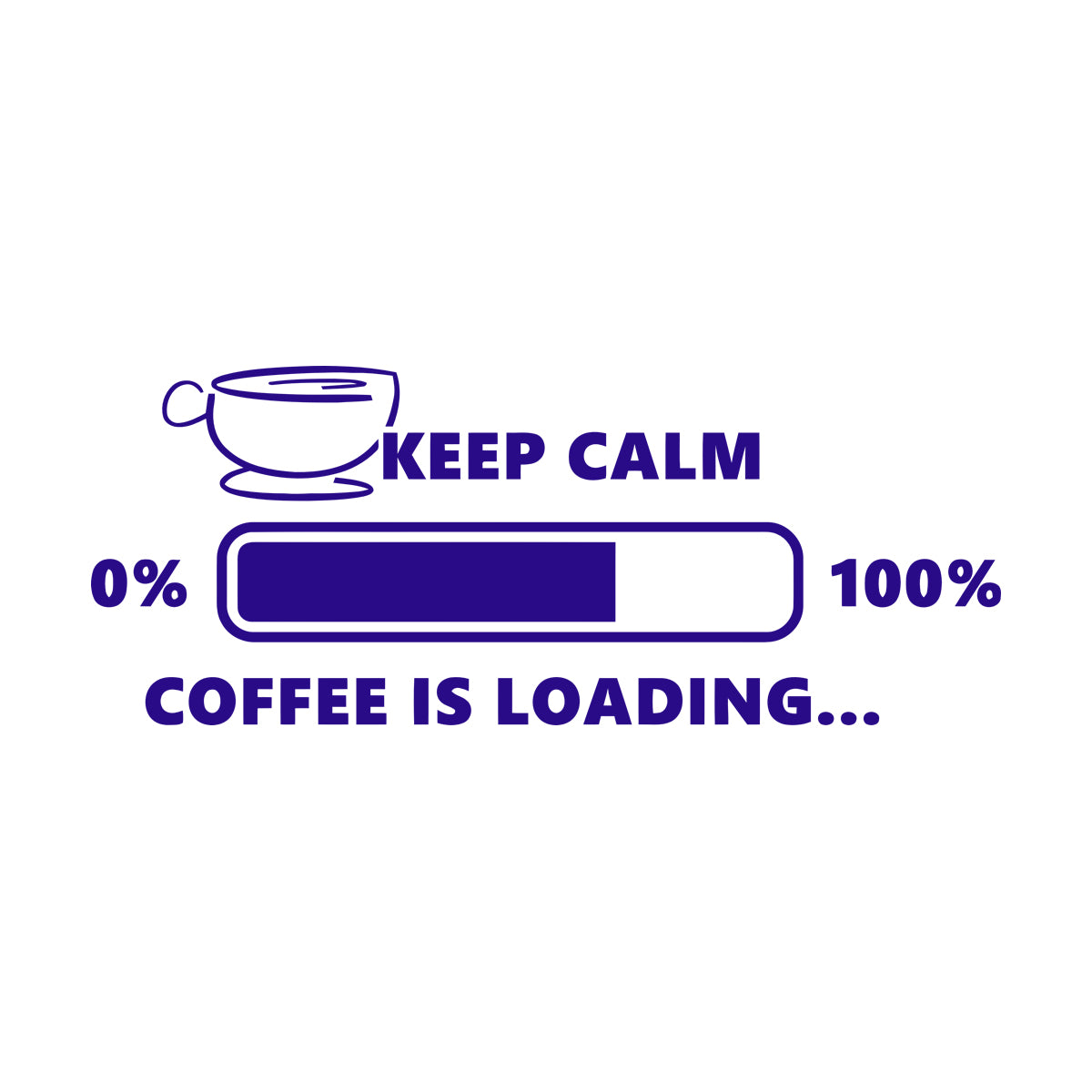 Fine Carving Stickers Coffee House Lover Loading Funny Cafe Break Room Art Mural Painting