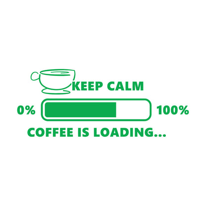 Fine Carving Stickers Coffee House Lover Loading Funny Cafe Break Room Art Mural Painting