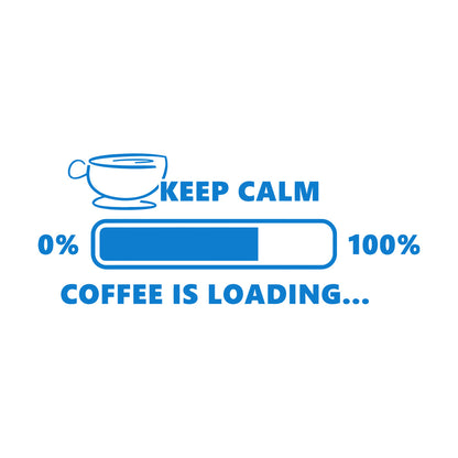 Fine Carving Stickers Coffee House Lover Loading Funny Cafe Break Room Art Mural Painting