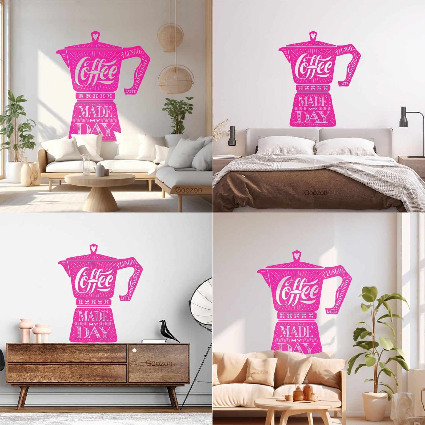 Wall Stickers Coffee Maker Quote Shop Kitchen Multiple Size Options