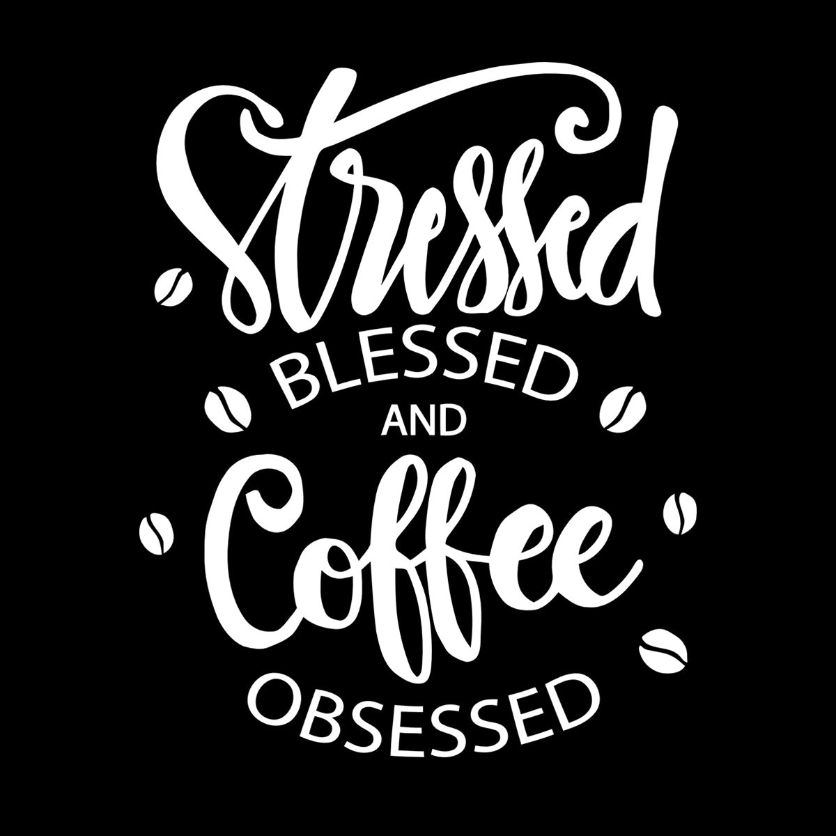 Coffee Lover Obsessed Phrase House Beans Cafe Bar Engraving Stickers Personalized Customization