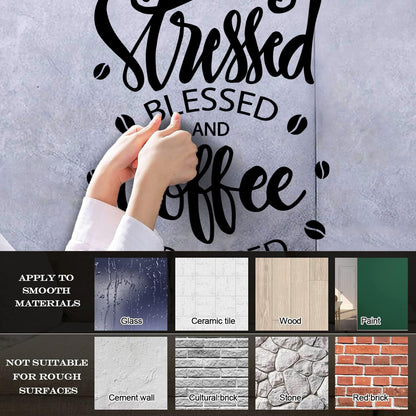 Coffee Lover Obsessed Phrase House Beans Cafe Bar Engraving Stickers Personalized Customization