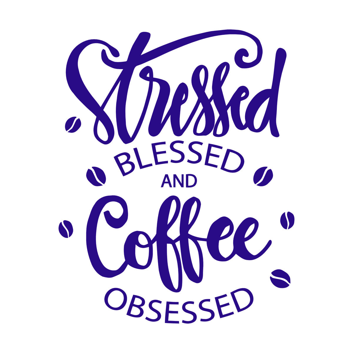 Coffee Lover Obsessed Phrase House Beans Cafe Bar Engraving Stickers Personalized Customization