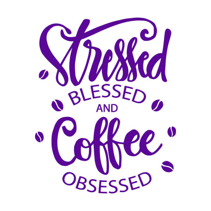 Coffee Lover Obsessed Phrase House Beans Cafe Bar Engraving Stickers Personalized Customization