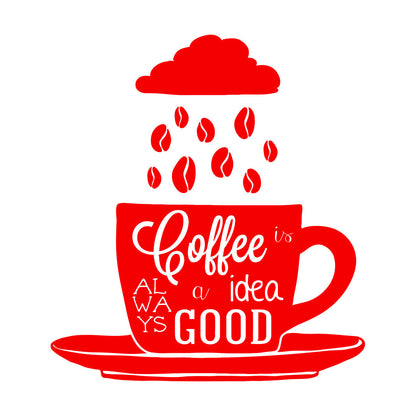 Lettering Decals Coffee Quote Shop Cup Beans Kitchen Can Modify And Add Information
