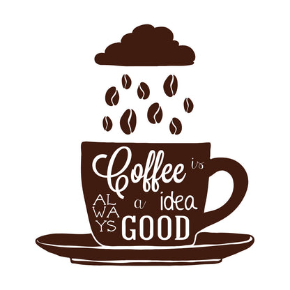 Lettering Decals Coffee Quote Shop Cup Beans Kitchen Can Modify And Add Information