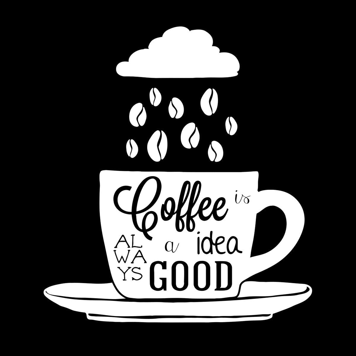 Lettering Decals Coffee Quote Shop Cup Beans Kitchen Can Modify And Add Information