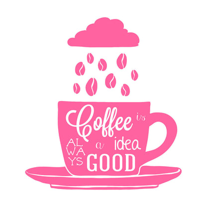 Lettering Decals Coffee Quote Shop Cup Beans Kitchen Can Modify And Add Information