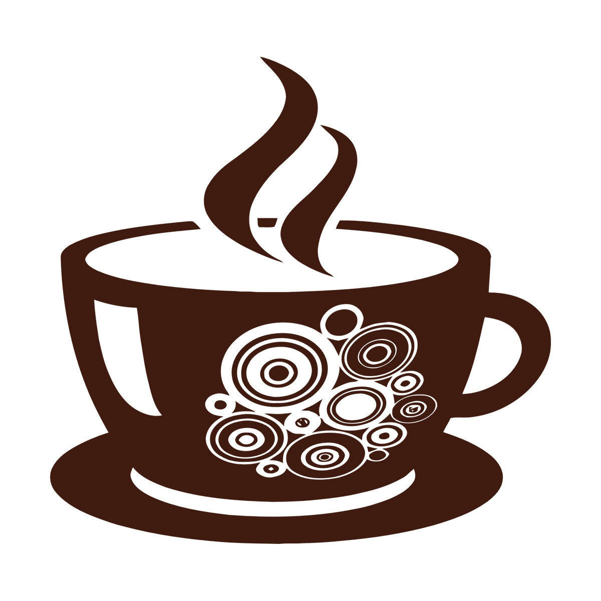 Lettering Stickers Coffee Shop Cup Wall Beautification