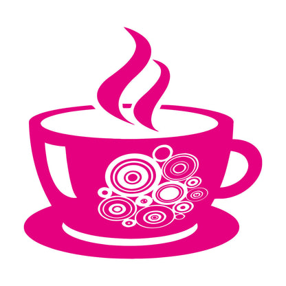 Lettering Stickers Coffee Shop Cup Wall Beautification