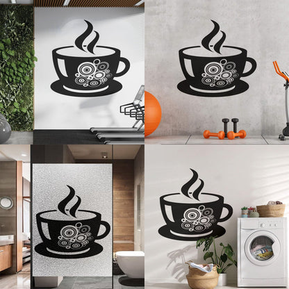 Lettering Stickers Coffee Shop Cup Wall Beautification