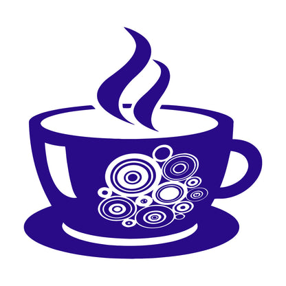 Lettering Stickers Coffee Shop Cup Wall Beautification