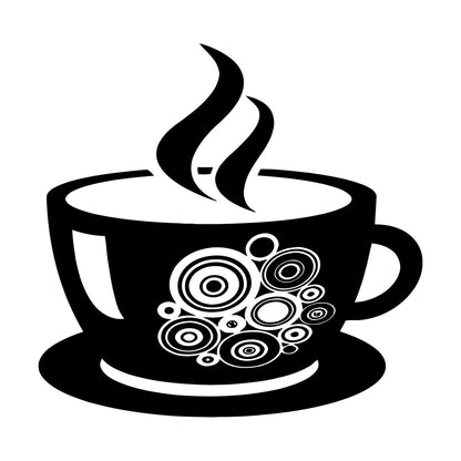 Lettering Stickers Coffee Shop Cup Wall Beautification