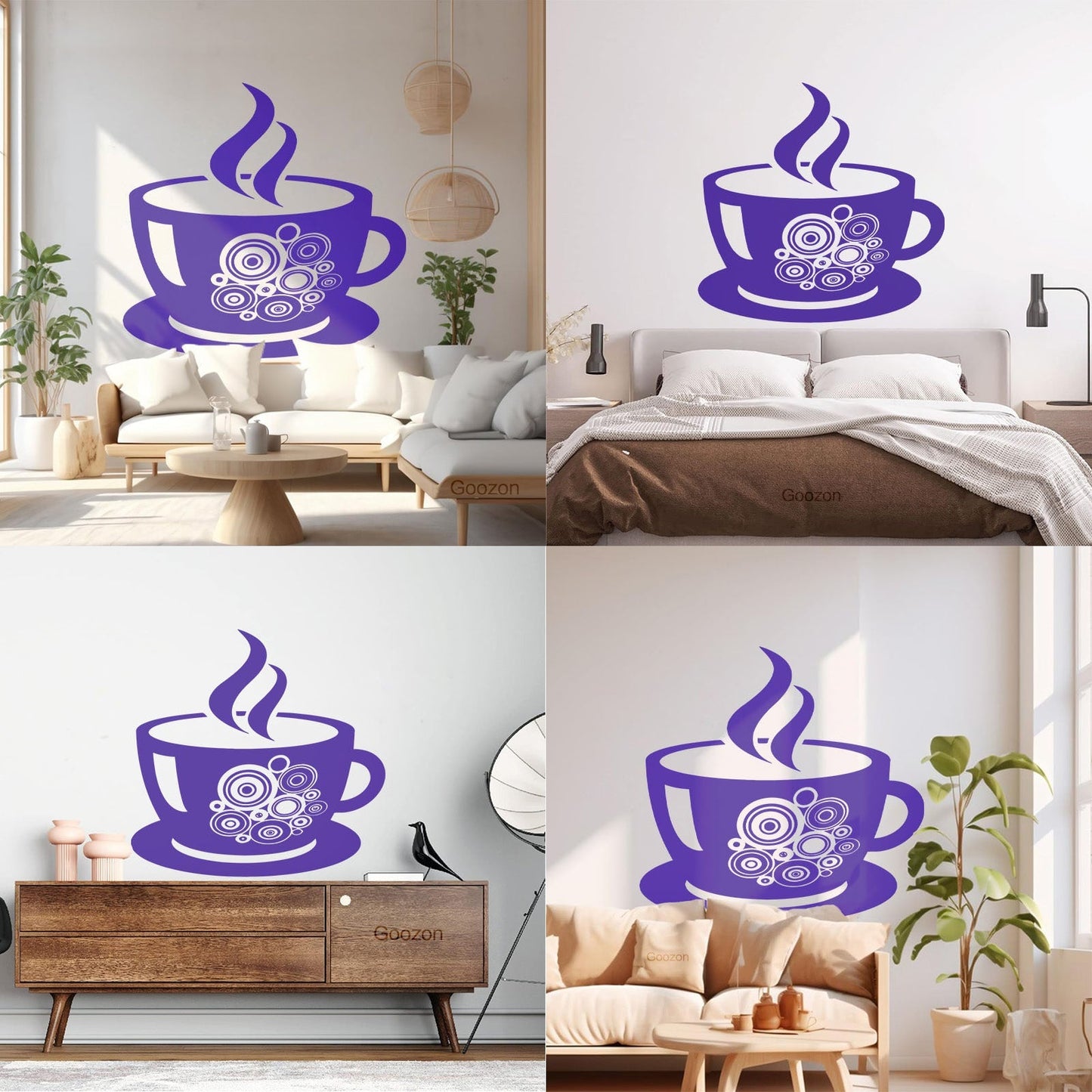 Lettering Stickers Coffee Shop Cup Wall Beautification