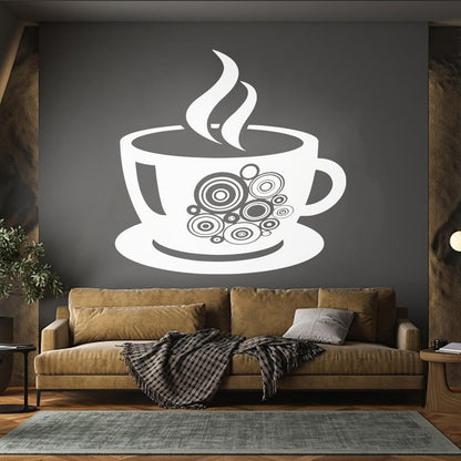 Lettering Stickers Coffee Shop Cup Wall Beautification