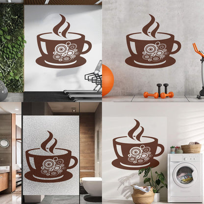 Lettering Stickers Coffee Shop Cup Wall Beautification