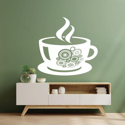 Lettering Stickers Coffee Shop Cup Wall Beautification
