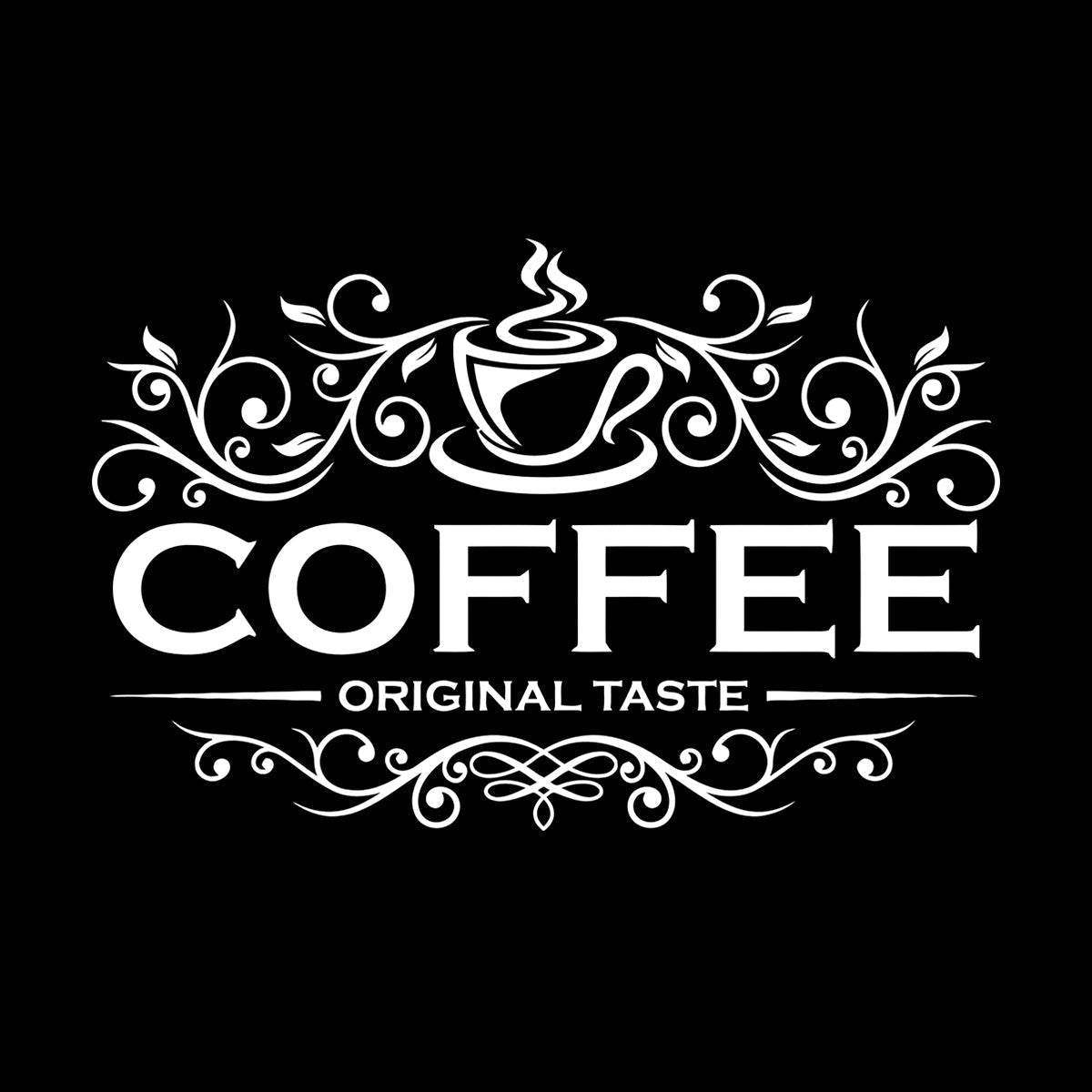Vinyl Wall Stickers Coffee Shop Original Taste Cafeteria Lettering Window Decals