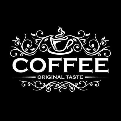 Vinyl Wall Stickers Coffee Shop Original Taste Cafeteria Lettering Window Decals
