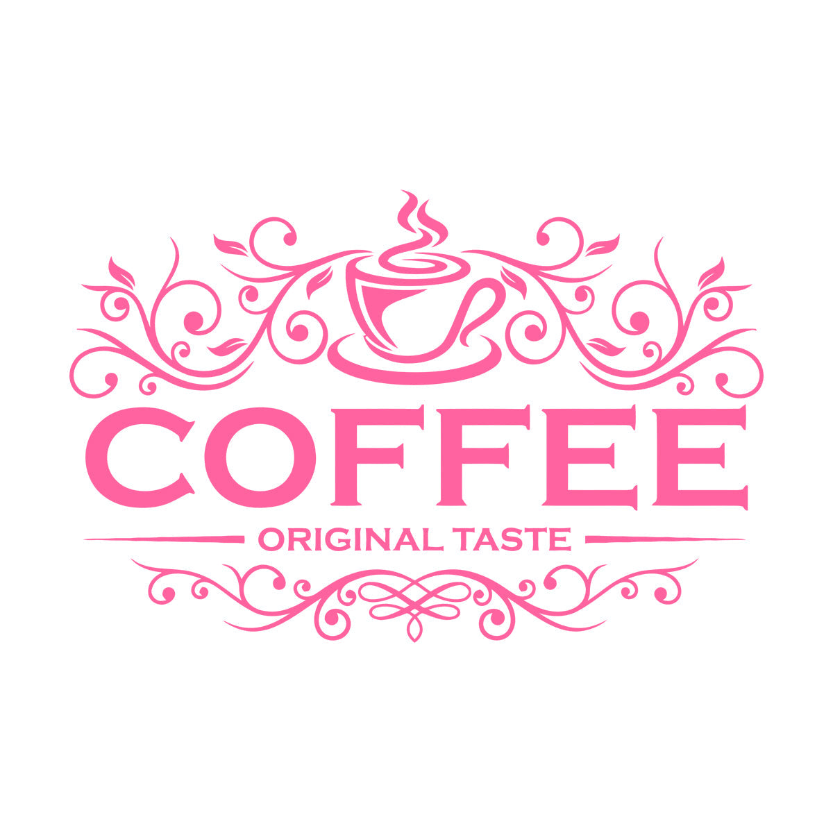 Vinyl Wall Stickers Coffee Shop Original Taste Cafeteria Lettering Window Decals